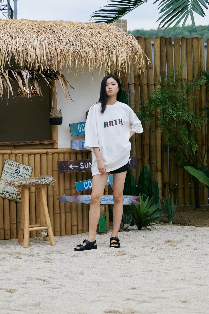 PIXEL PIN-KNIT 1/2 BOX TEE (Off-White)