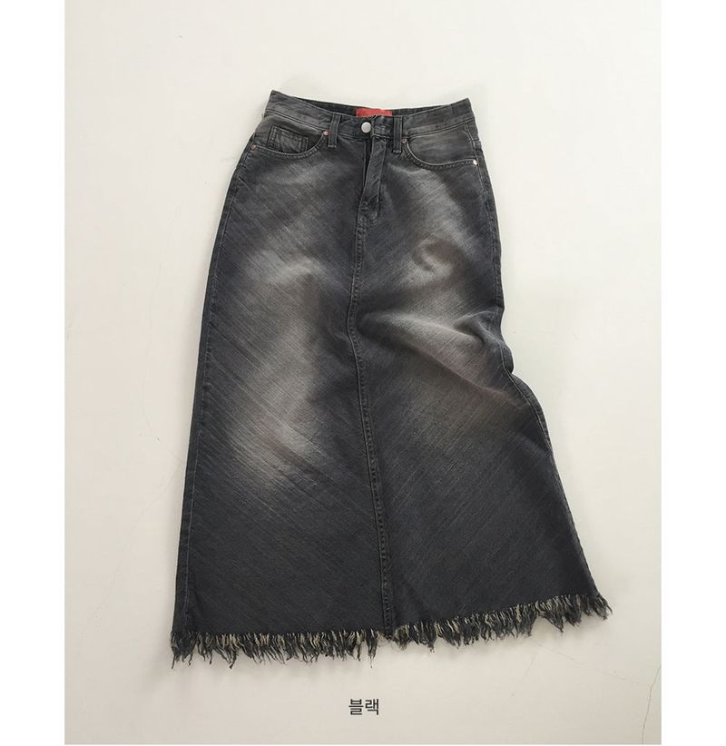 Denim maxi surgical long sk