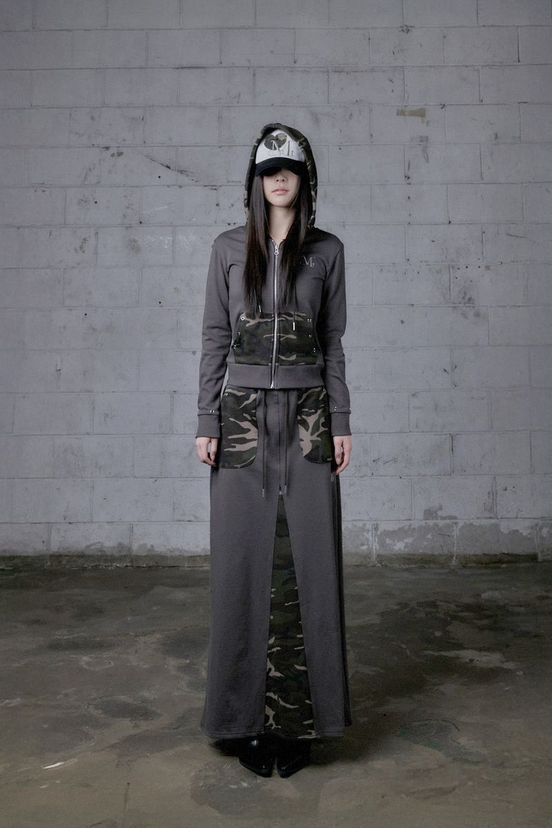 PHITES SET-UP CAMO POINT LONG SKIRT