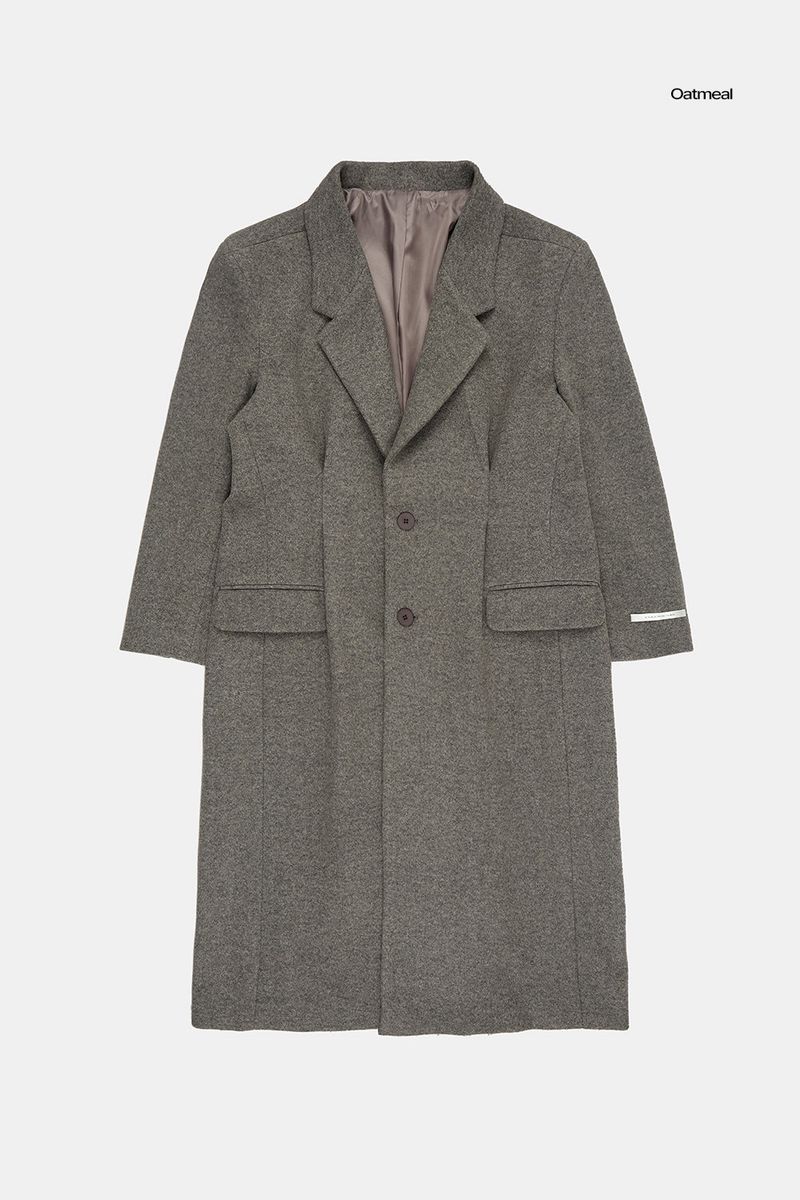 Dart wool over maxi coat