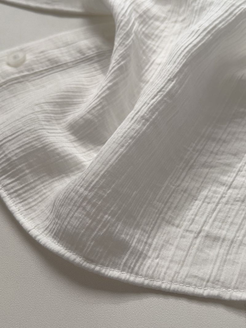Besque Shirred Short Sleeve Blouse