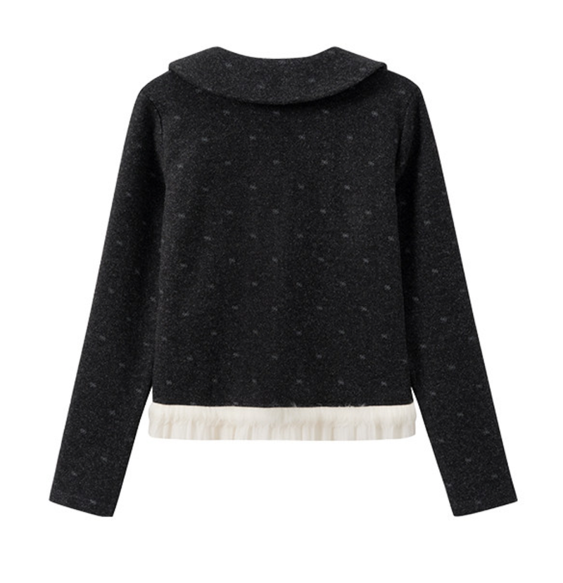 Mina Round Collar Neck Lace Jacket