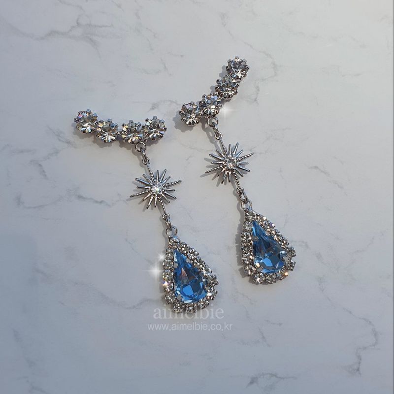 [IVE Liz Earring] Stellar Elf Earring - Light Sapphire