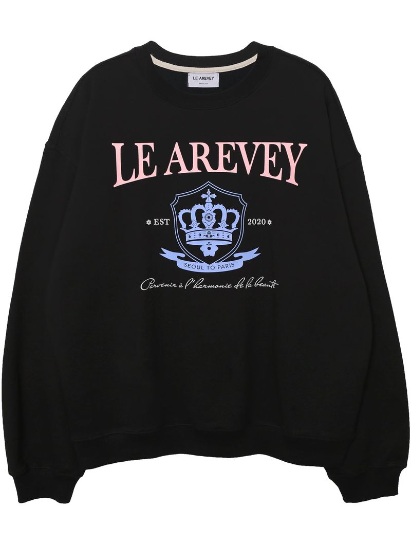 LE AREVEY（アルヴェイ）の「CROWN SYMBOL SWEATSHIRT [BLACK]（Tops）」