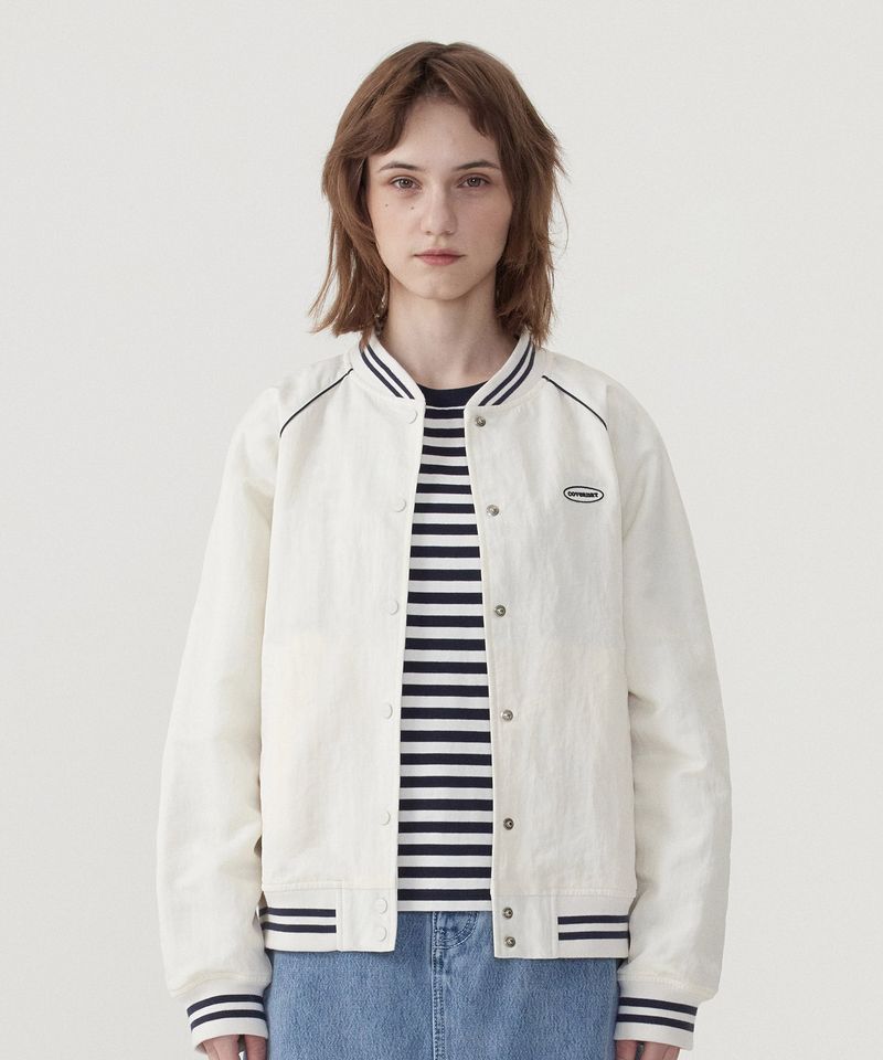 Covernat（カバーナット）の「Women's Varsity Jacket Ivory（Jackets/Outerwear）」