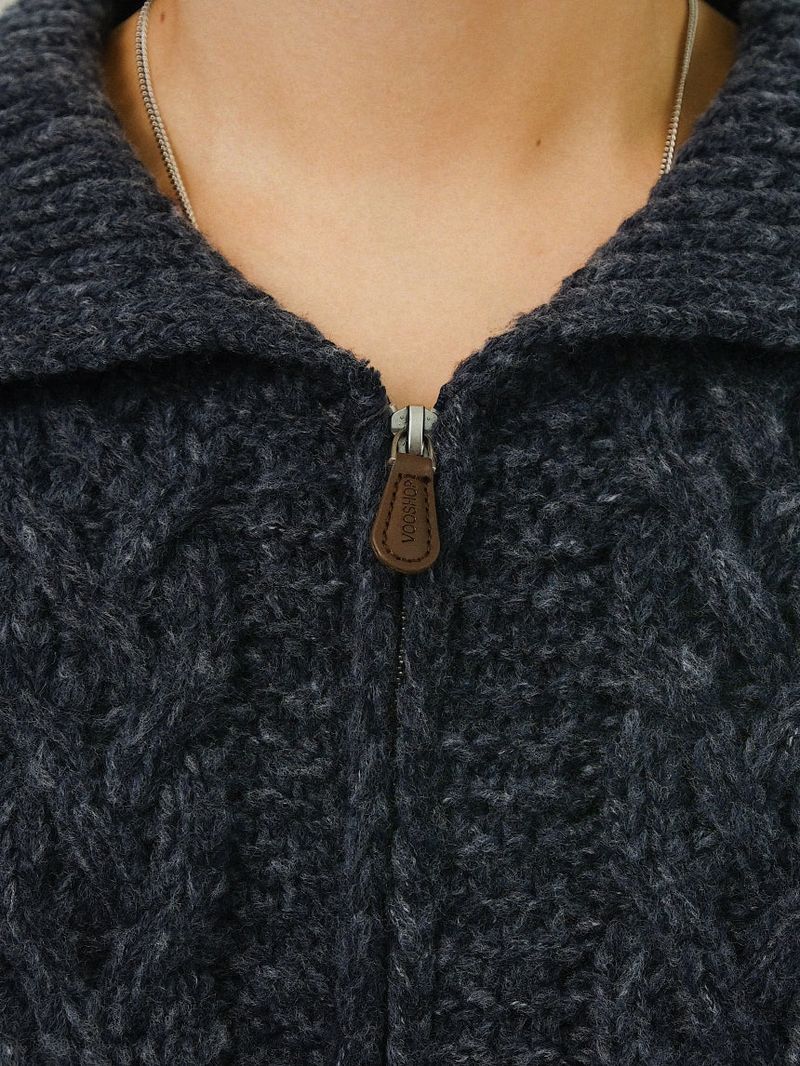 SH Winter Cowichan Nordic Zip-up Cardigan