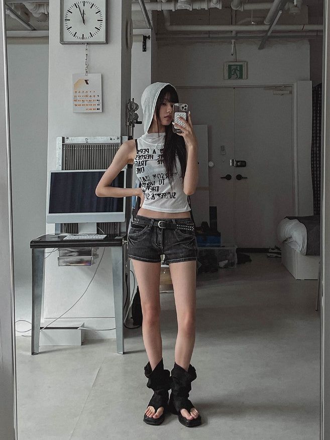 Vintage Low Back Pocket Short Pants