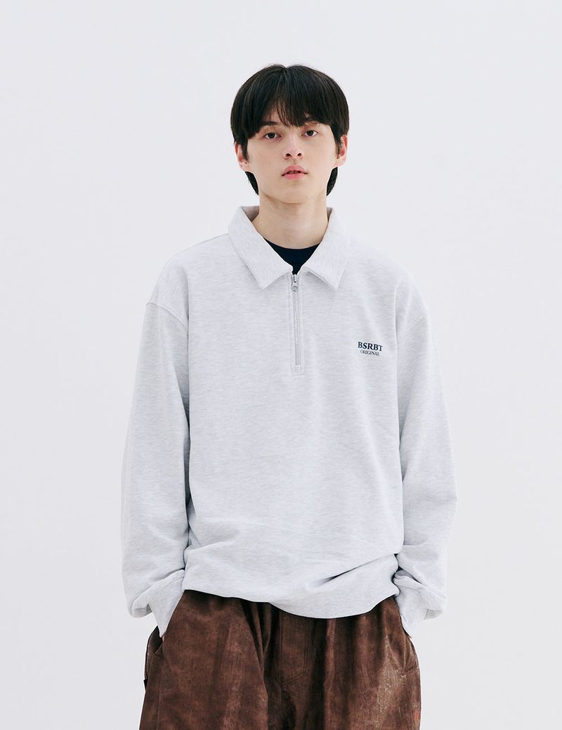 BSRBT HALF-ZIP COLLAR SWEATSHIRT