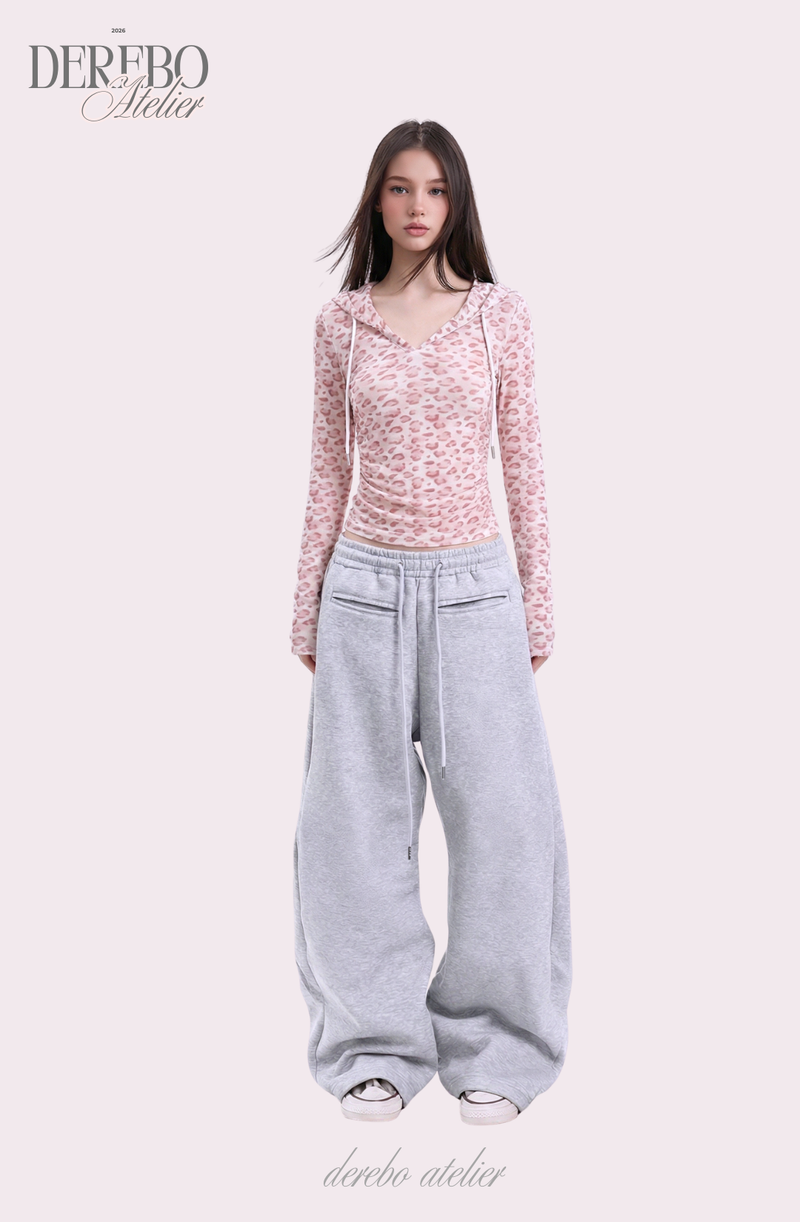 Pink Bly Leopard Hoodie Long Sleeve T-Shirt