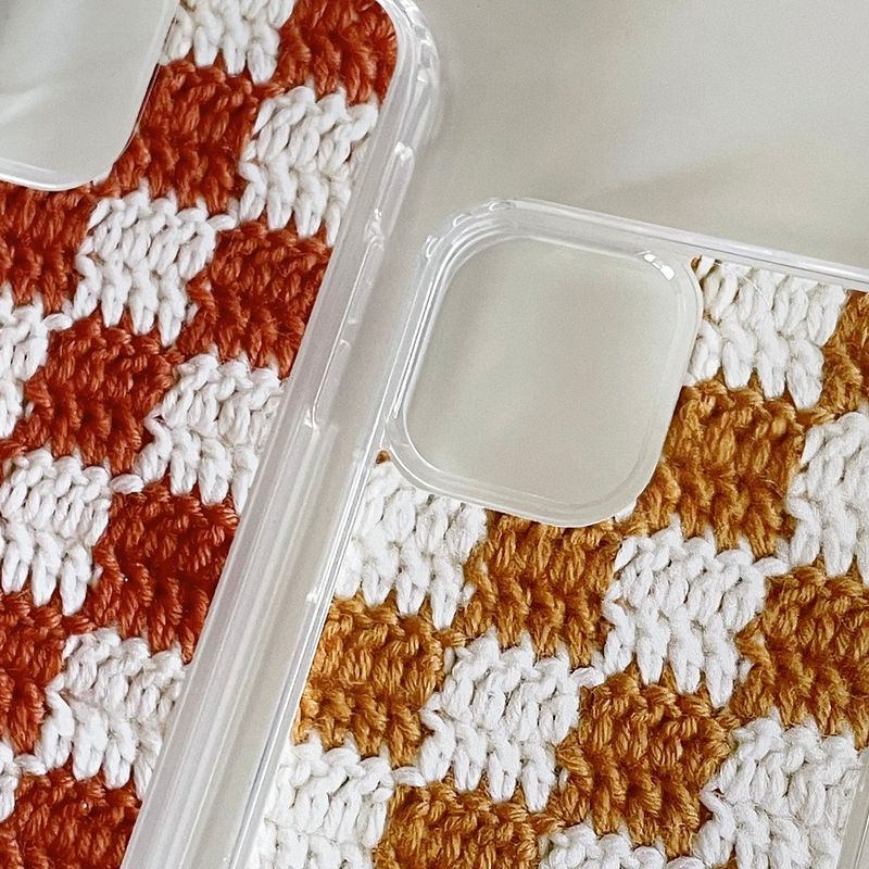 CHECKERBOARD HARD JELL CASE_YELLOW