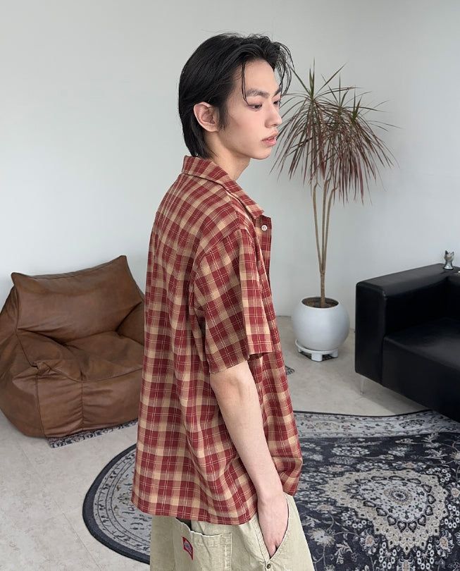 Decker Crop Check Short Sleeve Shirt