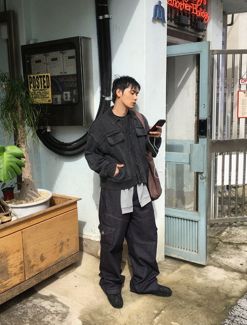 No.1412 trucker washed KNIT CD