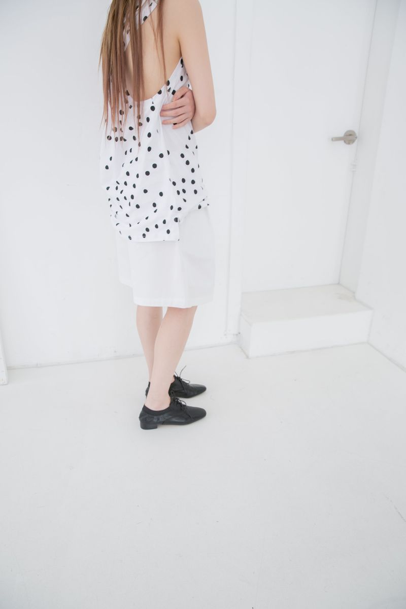 pintuck stopper cotton half pants(2colors)