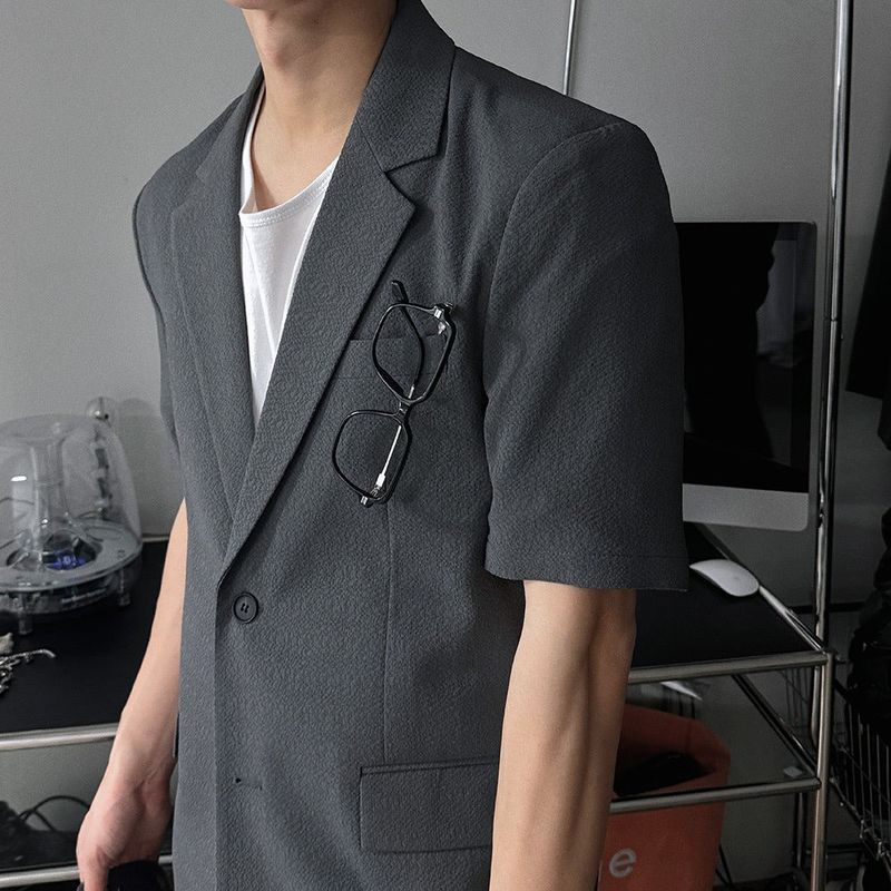 ASCLO Wrinkle Linen Half Sleeve Jacket (2color)