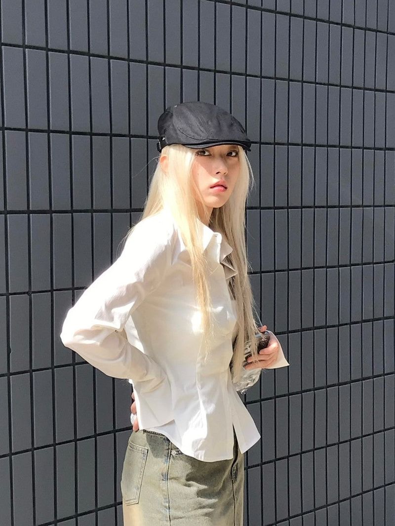 Arco iris（アルコイリス）の「Flora slim fit shirt（Tops）」