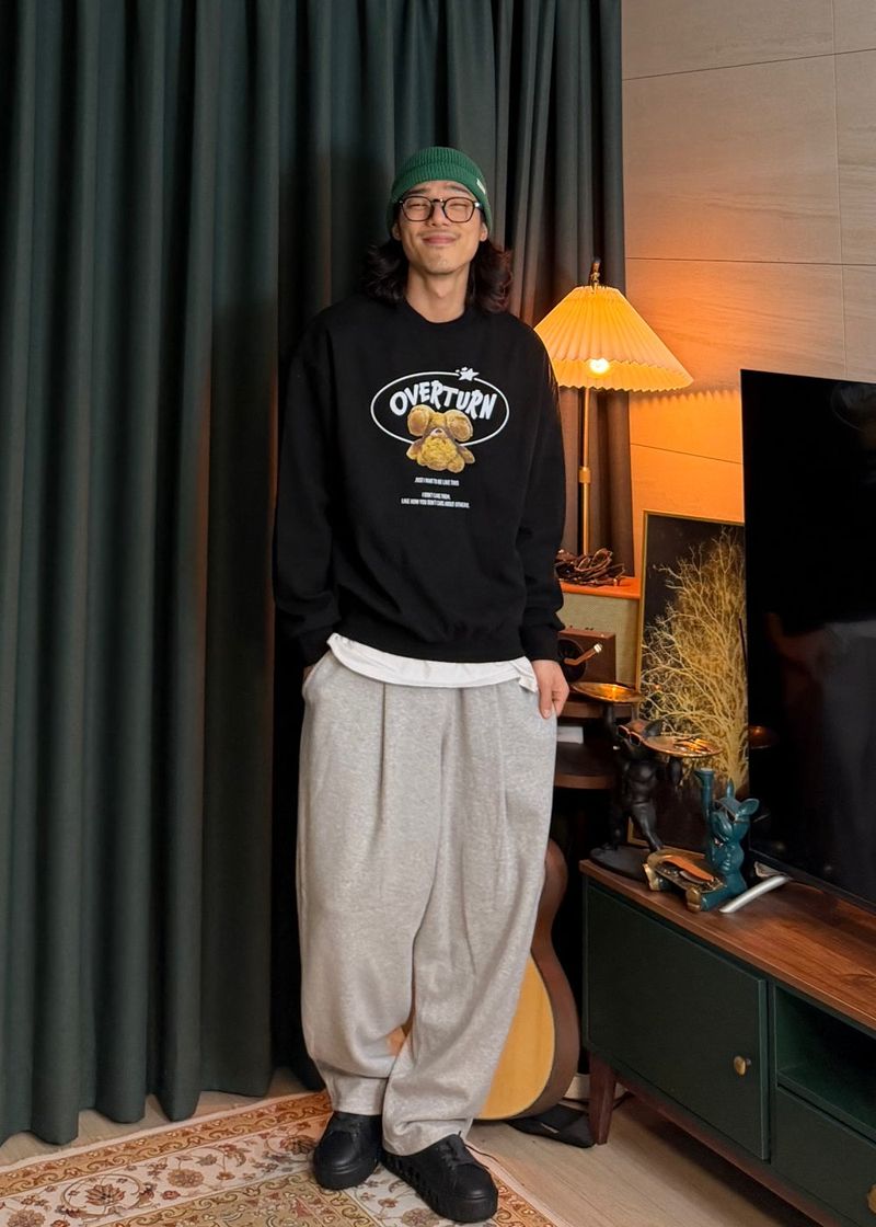 Essential One-Tuck wide pants 3COLOR