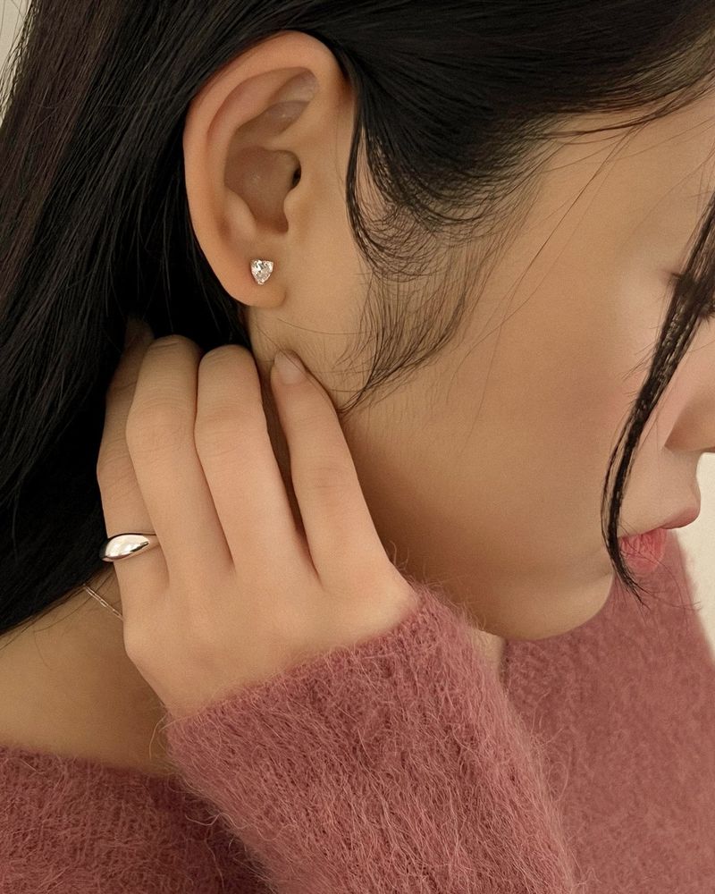 Bijou cubic earring (silver)