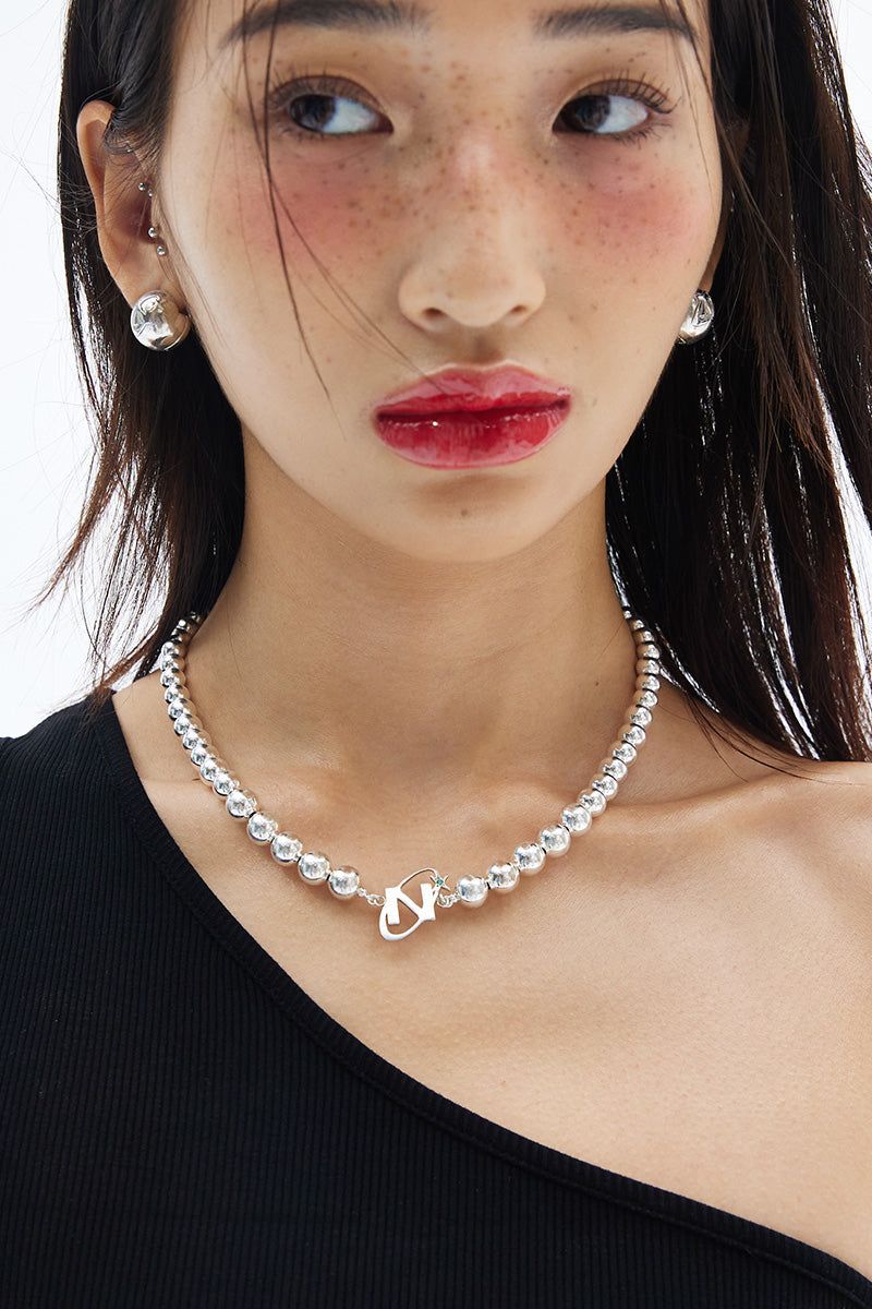 N ロゴボールピアス