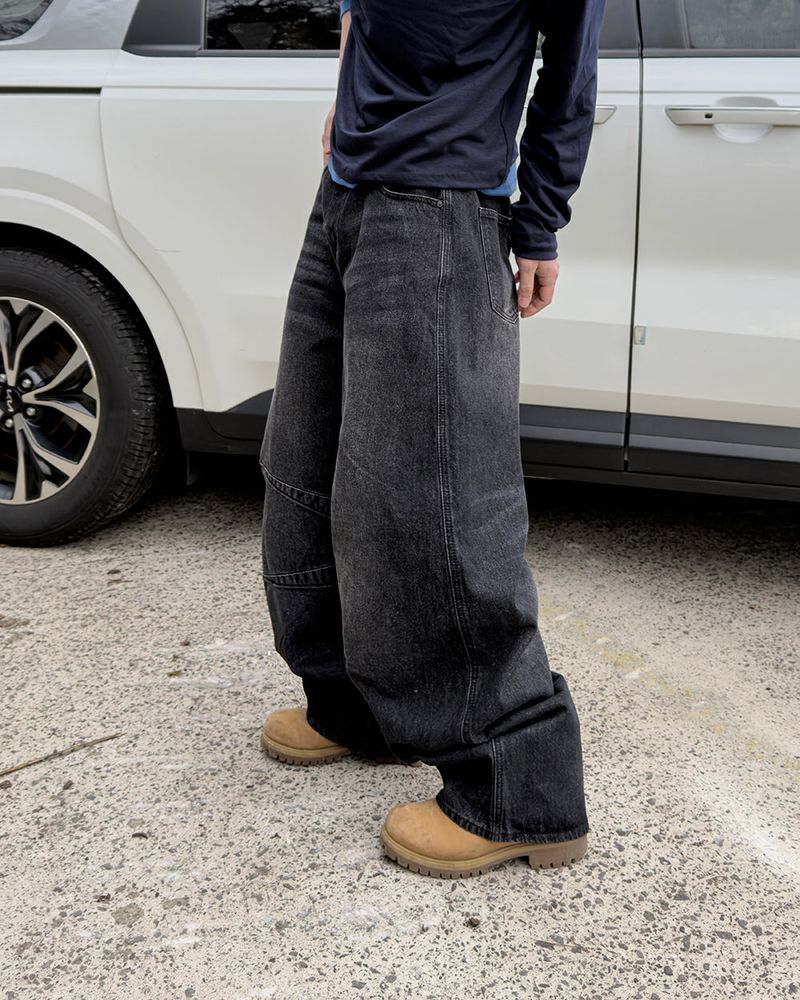 Nova Curved Panel Denim Pants
