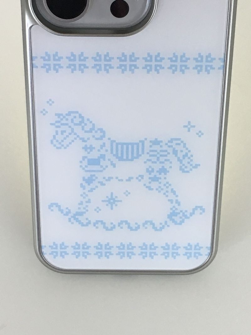 blue horse case (silver glass)