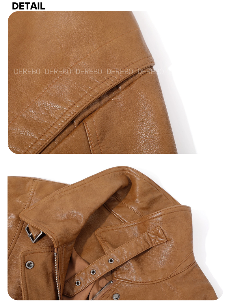 Czech Rider Zip-Up Leather Jacket