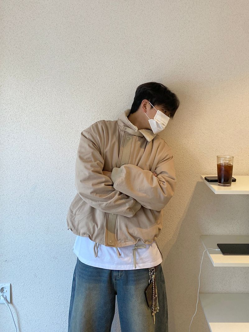 SSROOM(エスエスルーム)の「Buzz High Neck Wool Sheepskin Jacket (2color)(Jackets/Outerwear)」