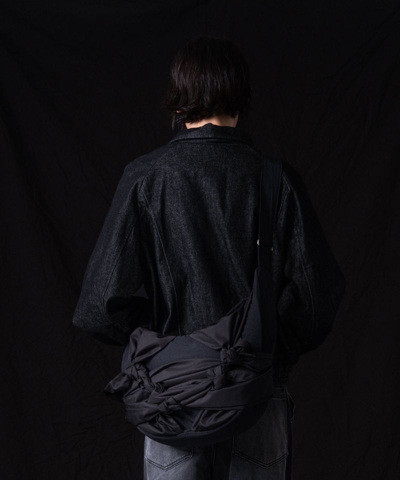 Knotted Shoulder Bag (Nylon-Black)
