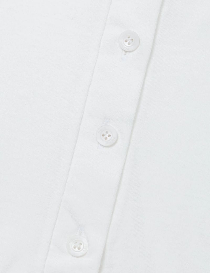 PLACKET RIBBED T-SHIRT(WHITE)