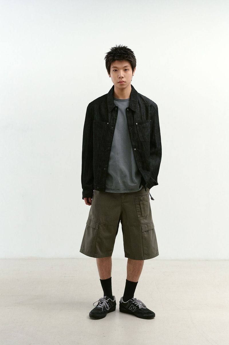 Linen Engineered Jacket (Black)