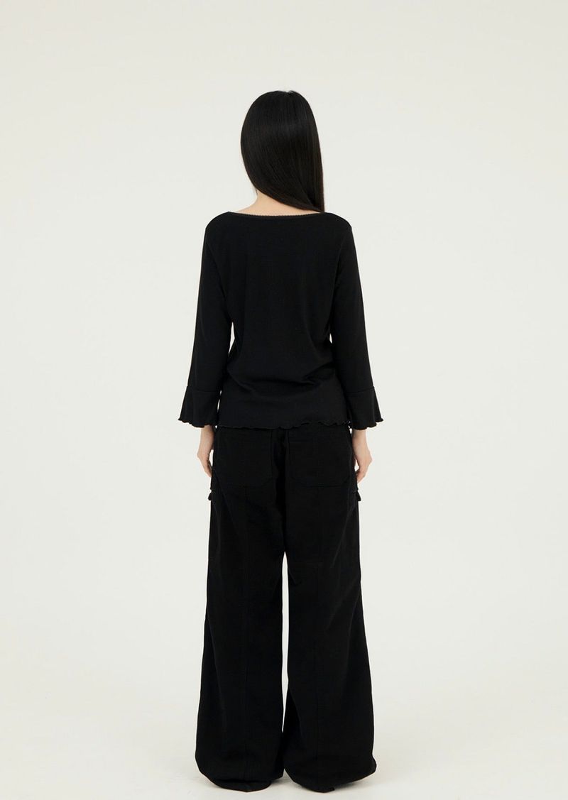 MINI POCKET WIDE COTTON PT BLACK