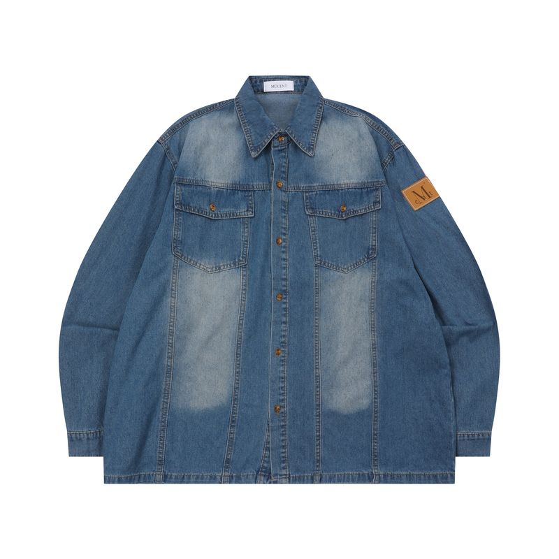 MUCENT（ムセント）の「ALYTH ロールアップデニムシャツ ユニセックス (2Color)（トップス）」
