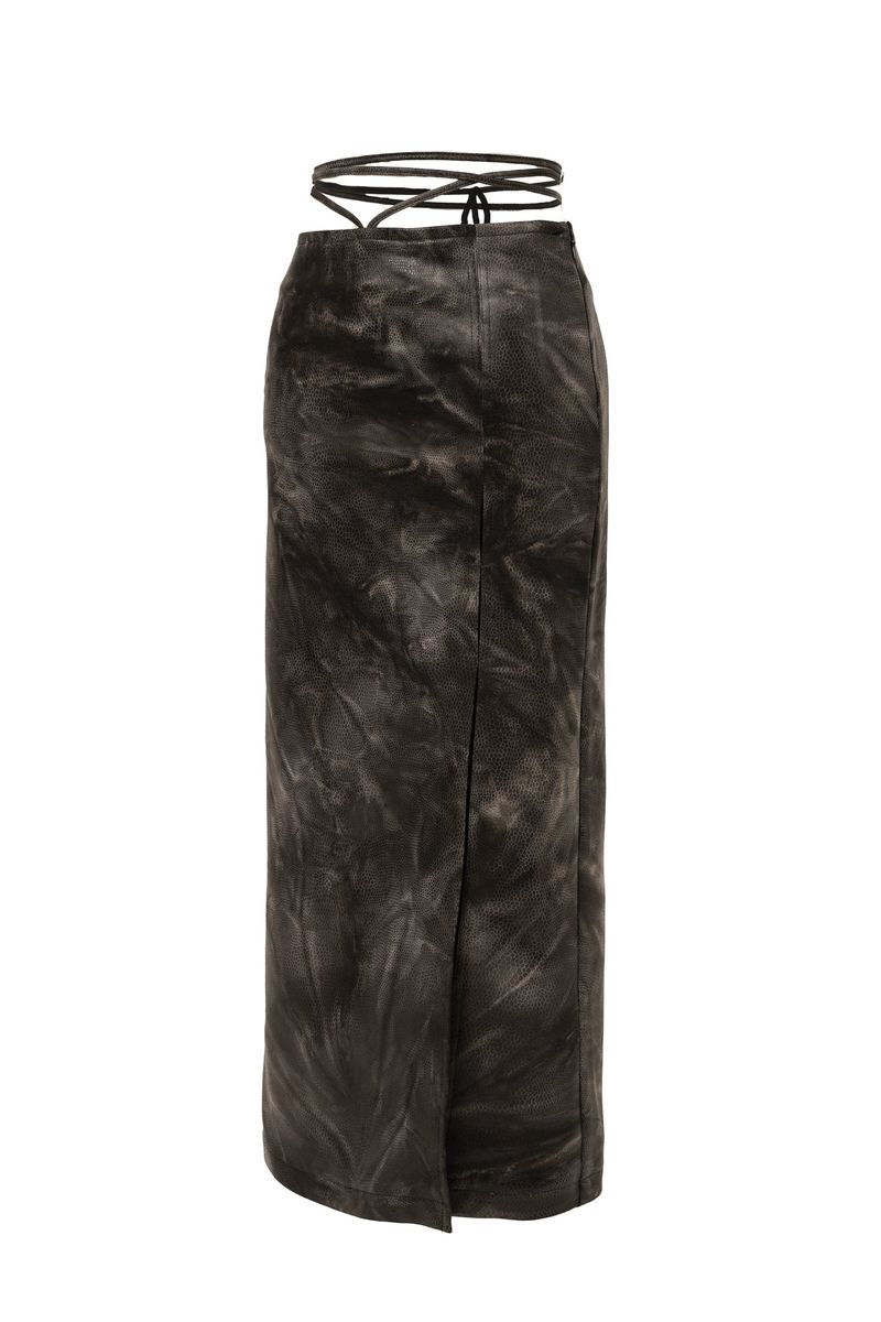 SLIT MAXI SKIRT[tie-die]