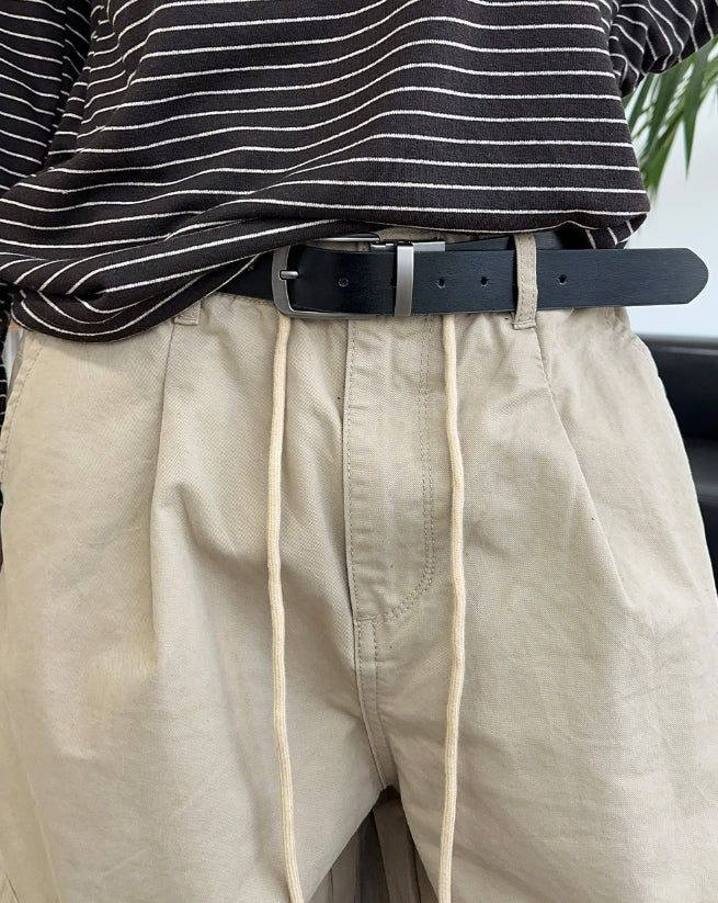 Defun diagonal cargo cotton pants