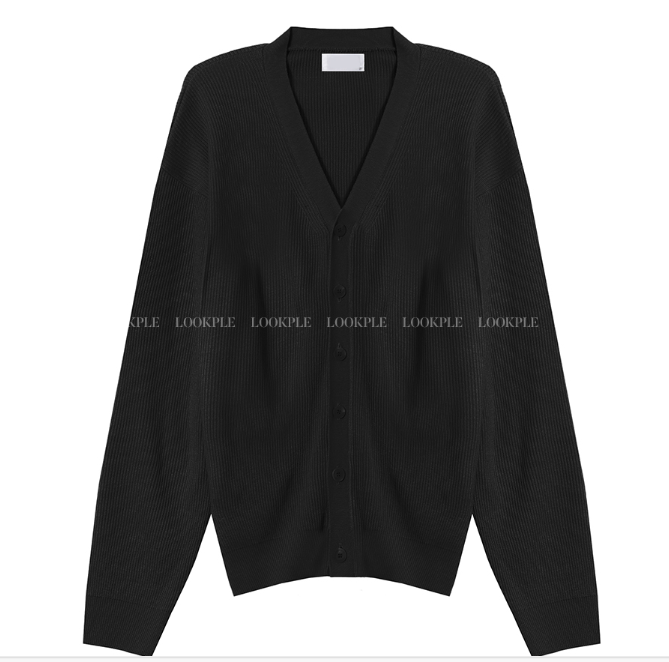 Gobay loose fit ribbed knit cardigan