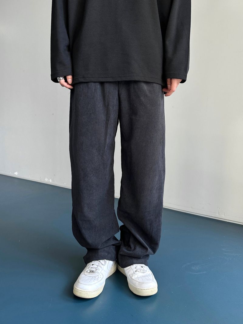 Twill Basic Golden Wide Pants 7C