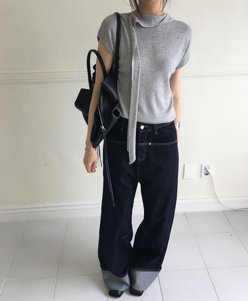 エビン タイ ニット トップ