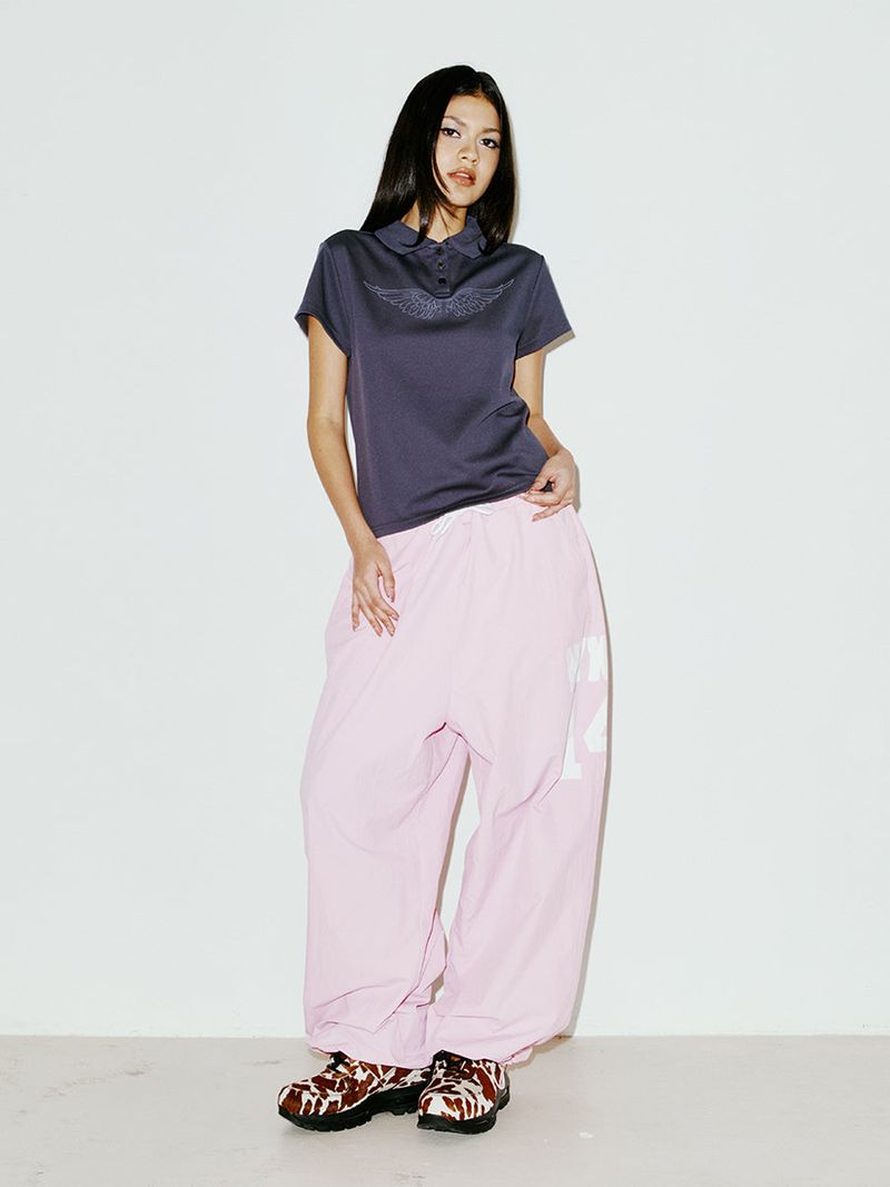 14 WIDE TRACK PANTS PINK