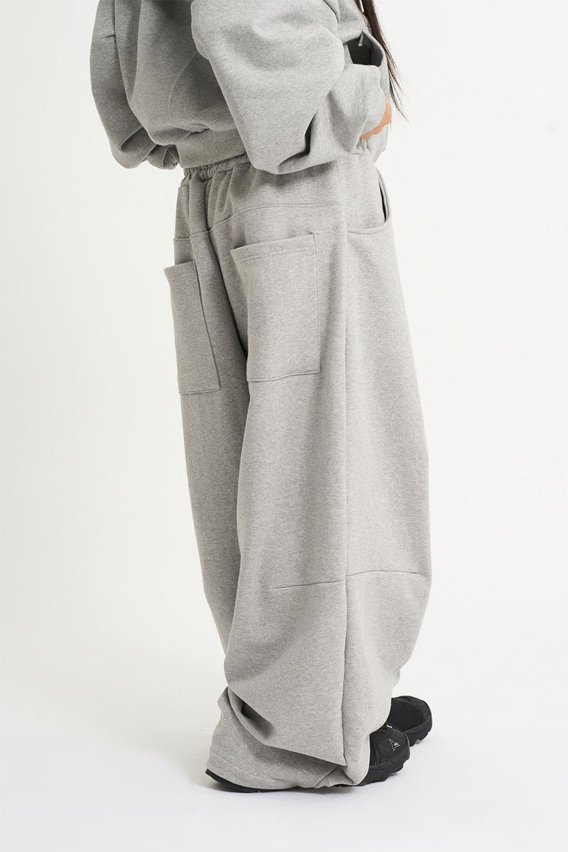 Terry wide belted sweatpants
