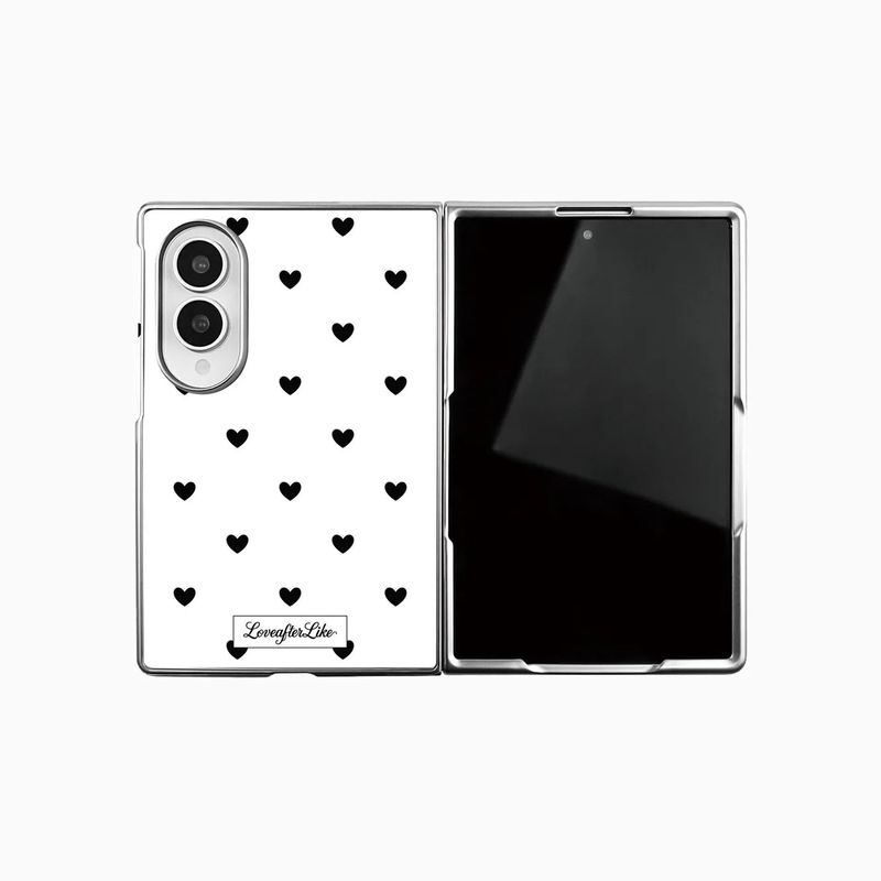 LOVEAFTERLIKE（ラブアフターライク）の「ブラックラブドットZフォールドシリーズスタンダードグラスフォンケース（スマホグッズ/小物）」