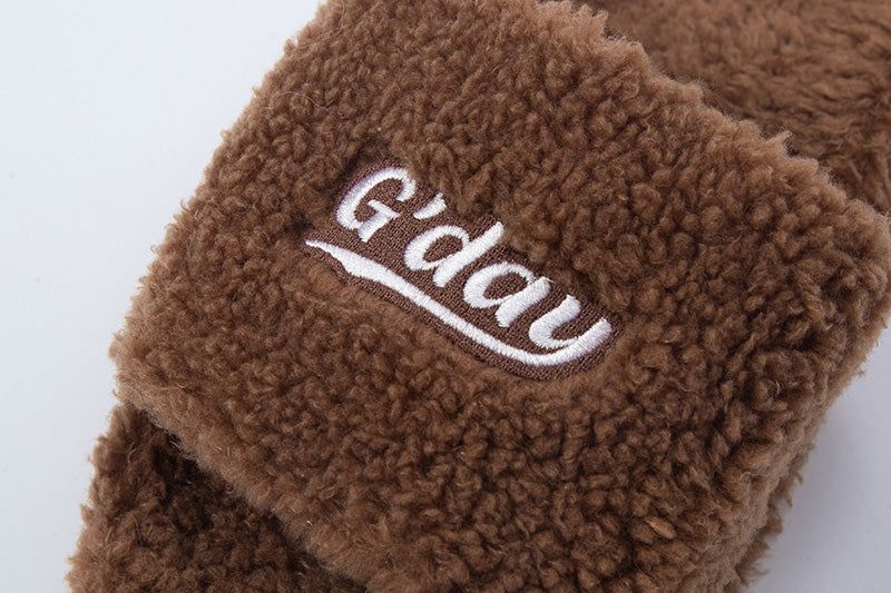 G'day furry sandals (brown)