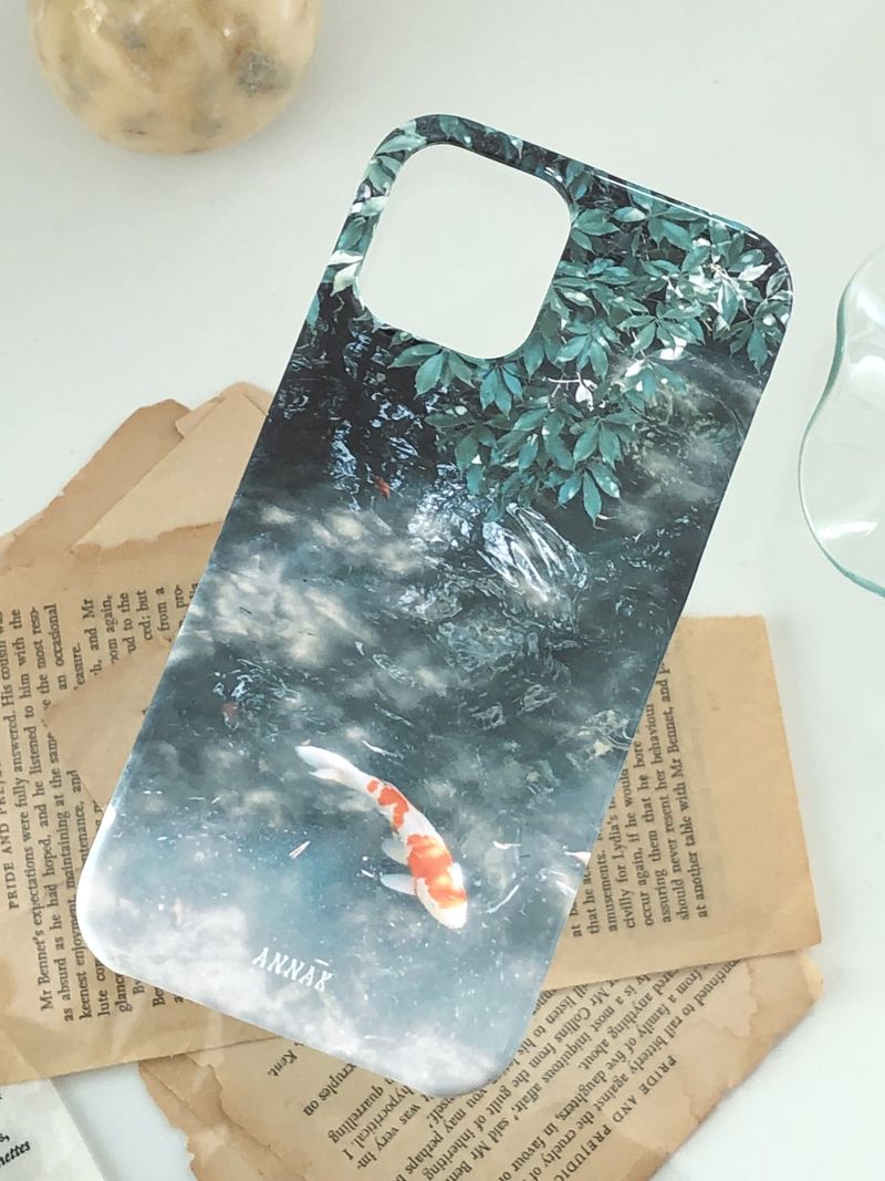 [green breeze koi goldfish hard case]