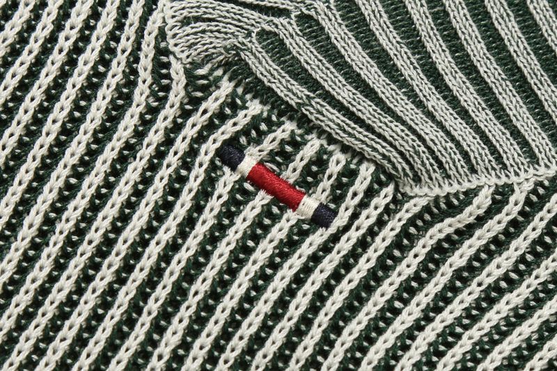 TWO TONE RIB KNIT VEST_GREEN