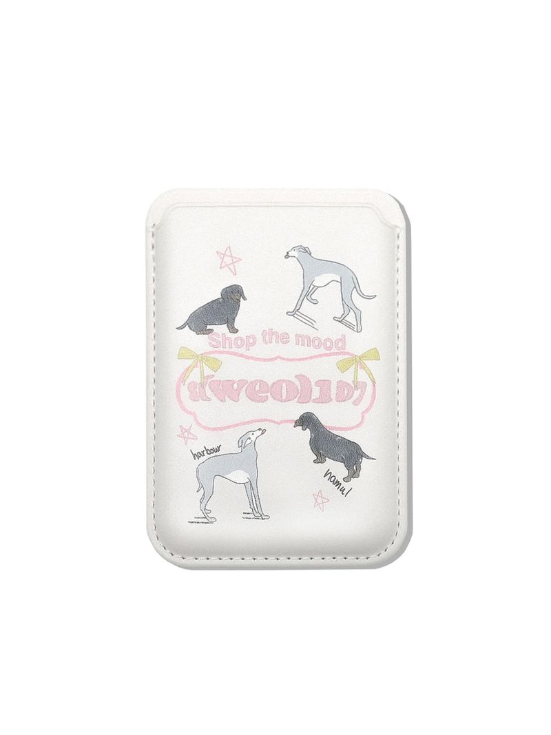 Puppy Iphone Card Wallet (Ivory)