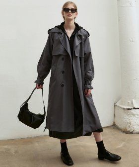 OVERSIZED DOUBLE TRENCH COAT_GRAY