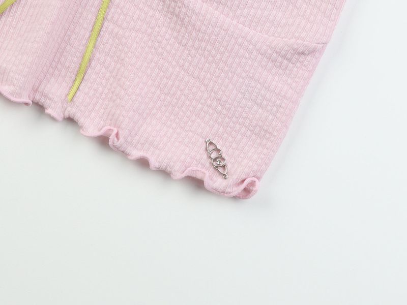 lace top warmer set - pink