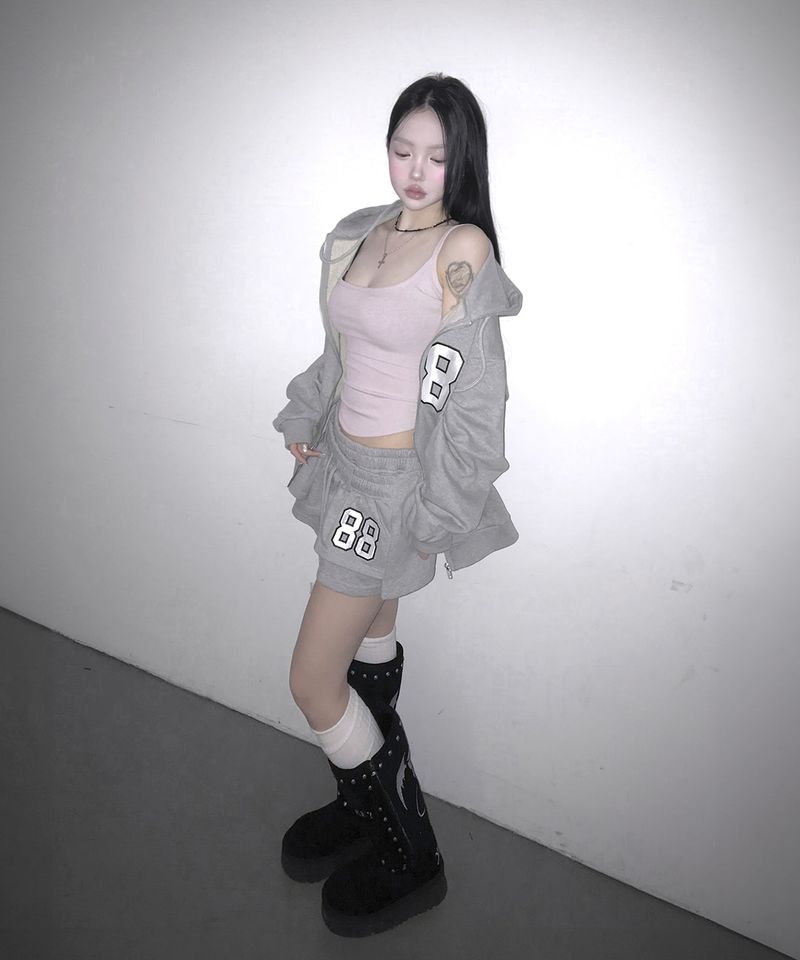 88 set up hood zip-up (2colors)