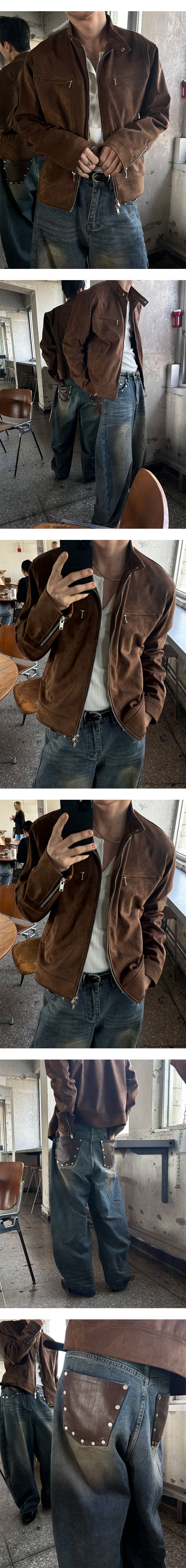 [S/S] Suede biker jacket(3color)