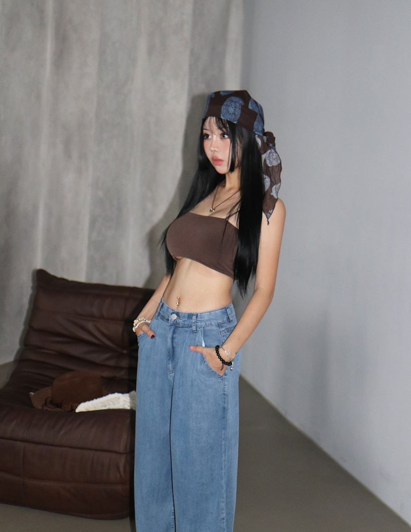 7 color cap built-in backless bra top