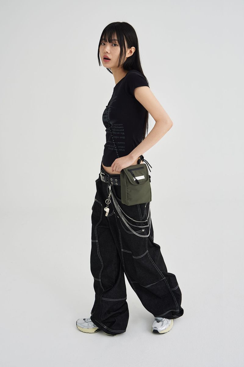 RAW DENIM CARPENTER PANTS [BLACK]