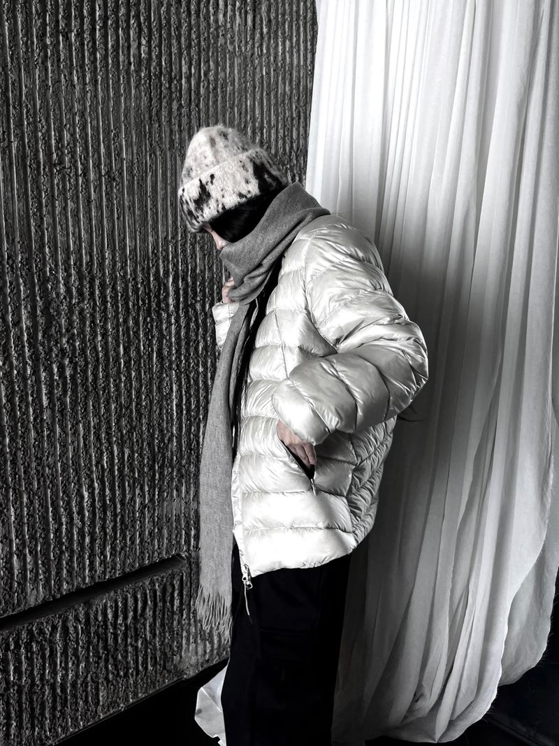 [unisex] aro duck down light puffer (2color)
